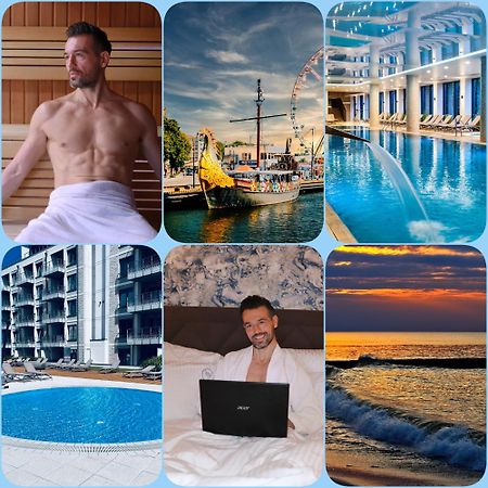 Nadmorskie Tarasy Pink&Blue Z Prywatnym Tarasem Basen Kryty&Zewnetrzny Infinity Silownia Sala Zabaw Kolobrzeg Ngoại thất bức ảnh